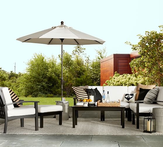 Chatham Metal Outdoor Sectional Set Pottery Barn