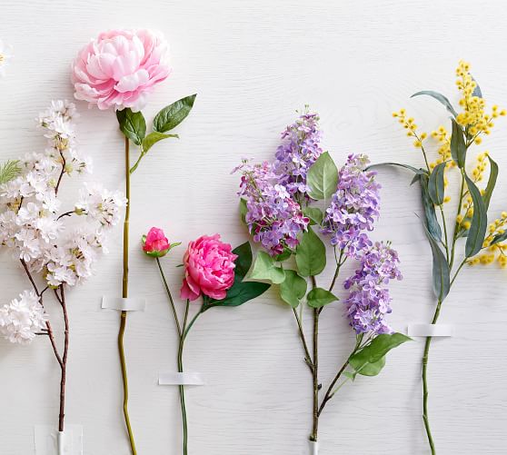 Faux Peony Stems | Artificial Flowers | Pottery Barn