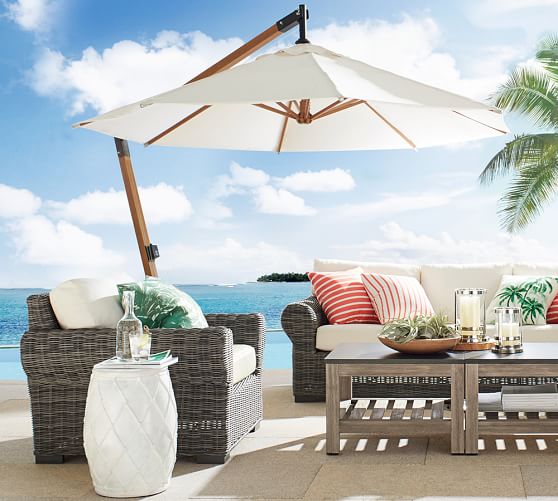 Huntington All Weather Wicker Roll Arm Swivel Lounge Chair