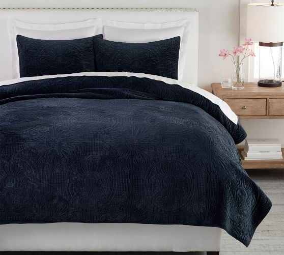 Midnight Velvet Medallion Quilt Sham Pottery Barn