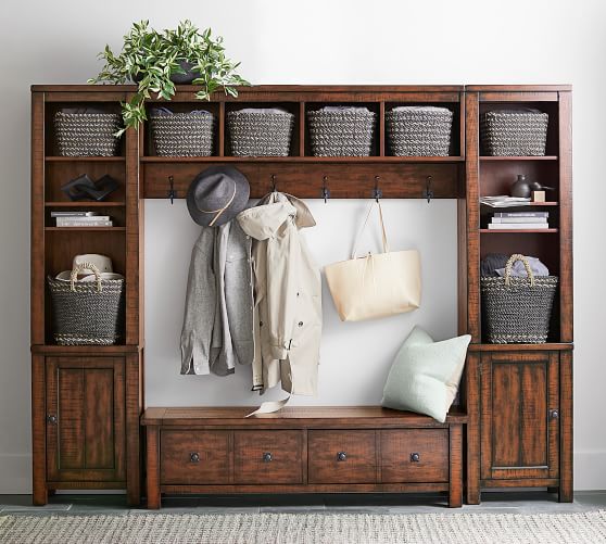 Benchwright Entryway Storage Bench Pottery Barn