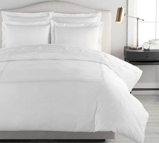 Grand Organic Percale Duvet Cover Full Queen White Pottery Barn