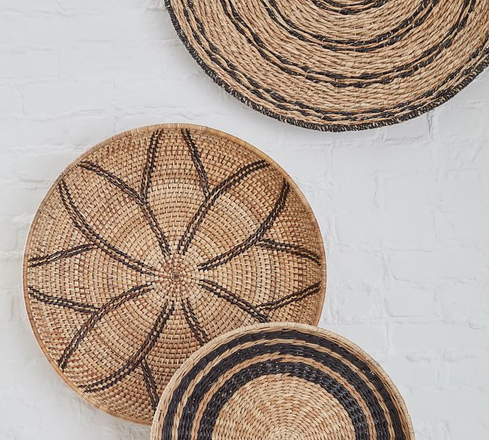 Handwoven Baskets Wall Art Set of 4 Pottery Barn