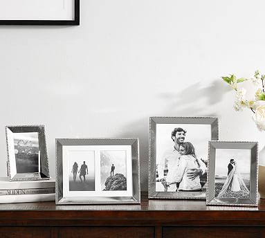 Personalized Beaded Silver Plated Frames Pottery Barn