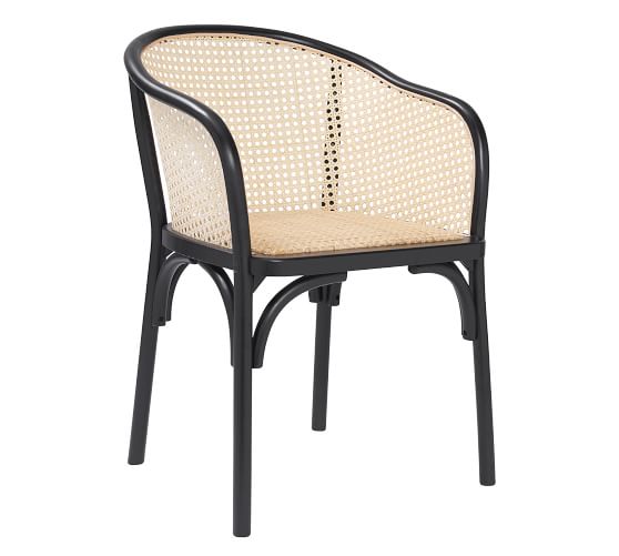 Barrel Back Cane Dining Armchair Set Of 2 Pottery Barn Barrel Back Cane Dining Armchair Set