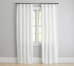 Blackout Lined Linen Curtains Pottery Barn