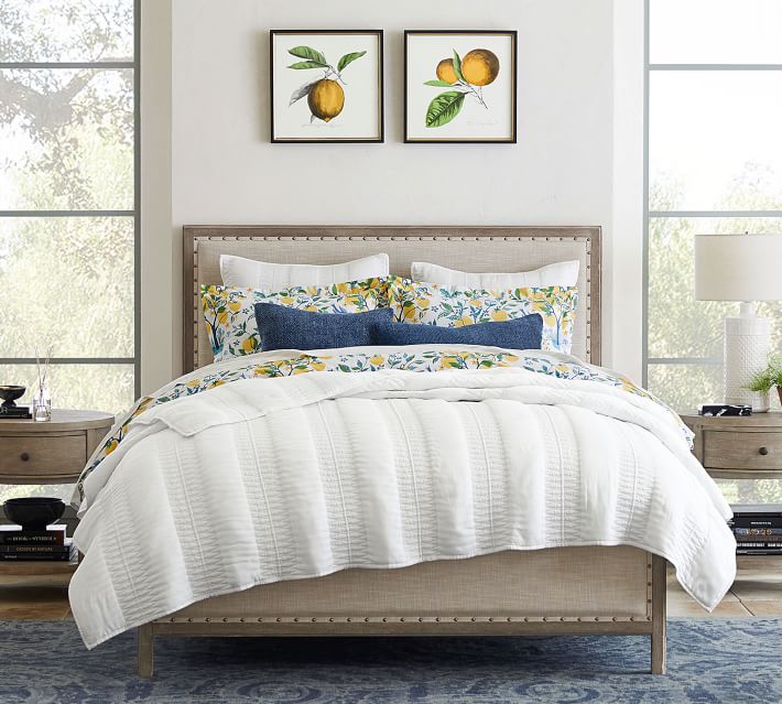 Capri Lemon Tree Percale Duvet Cover & Shams Pottery Barn