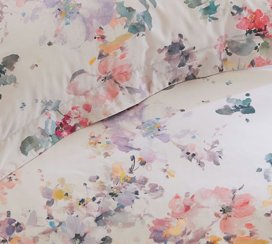 Kinsley Floral Organic Cotton Duvet Cover Shams Pottery Barn