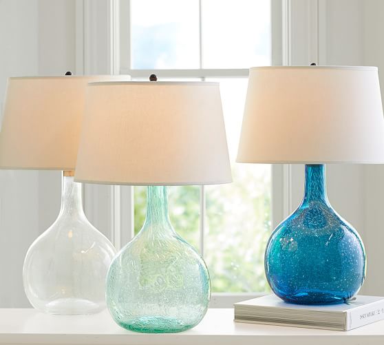 pottery barn glass table lamp