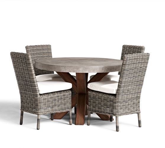 Perfect Pair Abbott Concrete Brown Round Dining Table Concrete Brown Round Dining Table