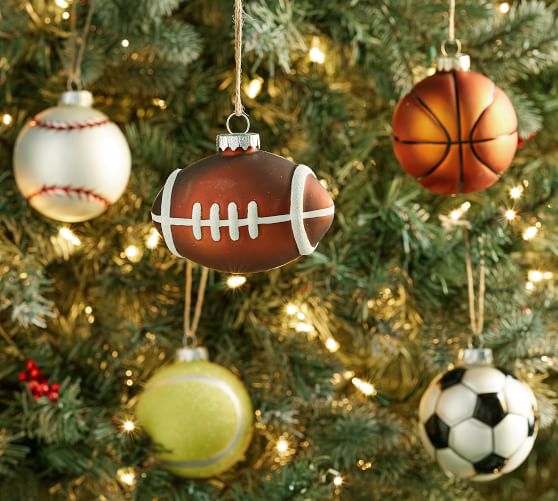 4 NEW POTTERY BARN SILLY STAG BALL CHRISTMAS ORNAMENTS New In Box