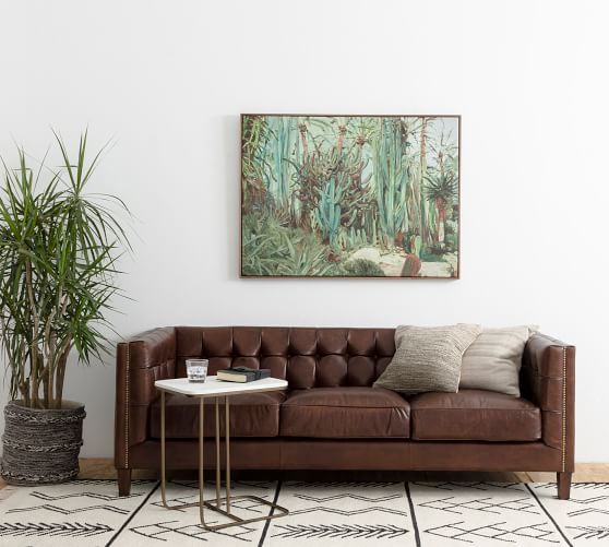 Burke Leather Sofa Collection Pottery Barn