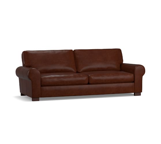 Turner Roll Arm Leather Sofa Pottery Barn