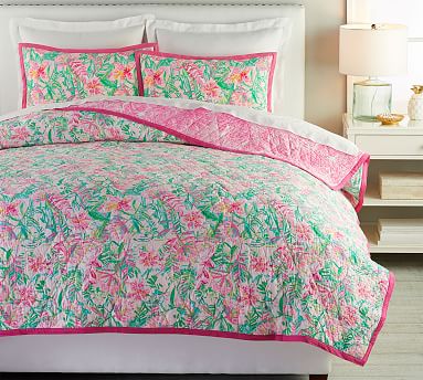 Lilly Pulitzer Lilly Of The Jungle Reversible Cotton Quilt Sham