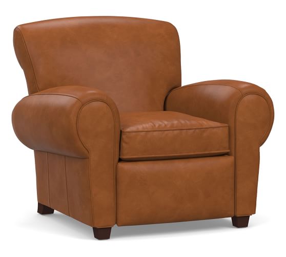 Manhattan Leather Recliner Pottery Barn