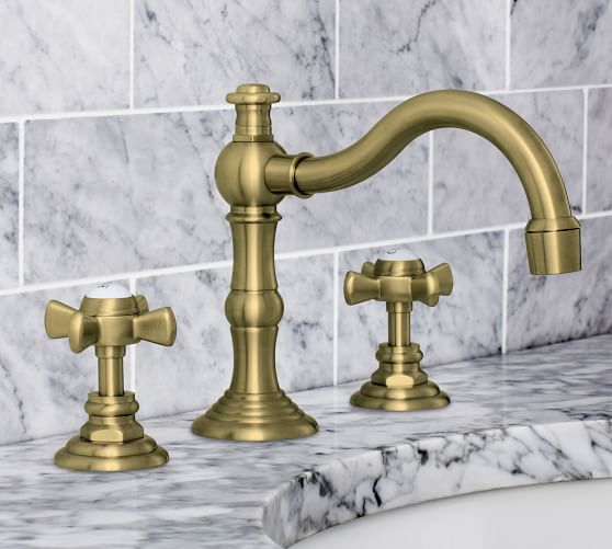 Langford Cross Handle Widespread Bathroom Faucet Pottery Barn