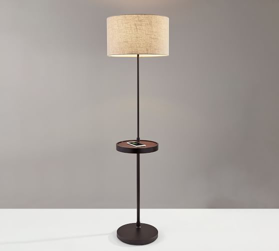 Greylock Wooden Shelf Usb Floor Lamp Pottery Barn Greylock Wooden Shelf Usb Floor Lamp