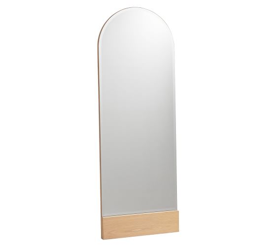 Temescal White Oak Floor Mirror Pottery Barn Temescal White Oak Floor Mirror