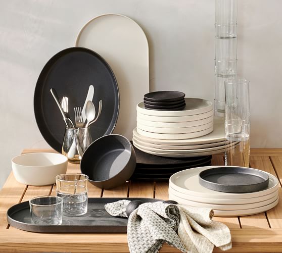 Mason Modern Melamine Dinner Plates Pottery Barn Mason Modern Melamine Dinner Plates