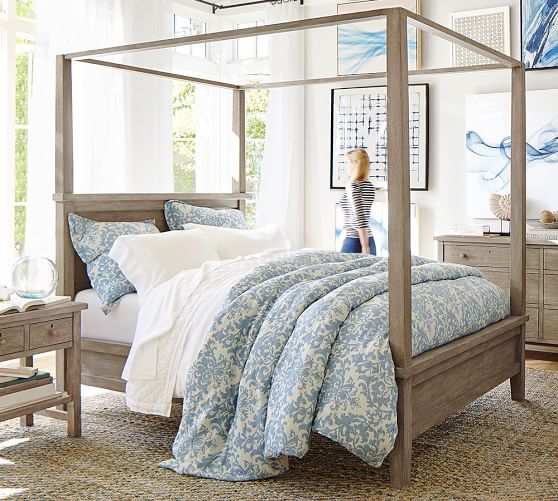 Honeycomb Cotton Duvet Cover Shams Midnight Pottery Barn