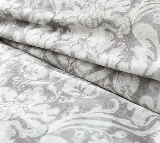 Talisa Printed Patterned Duvet Cover Gray Pottery Barn