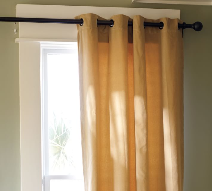 Velvet Grommet Curtain Pottery Barn
