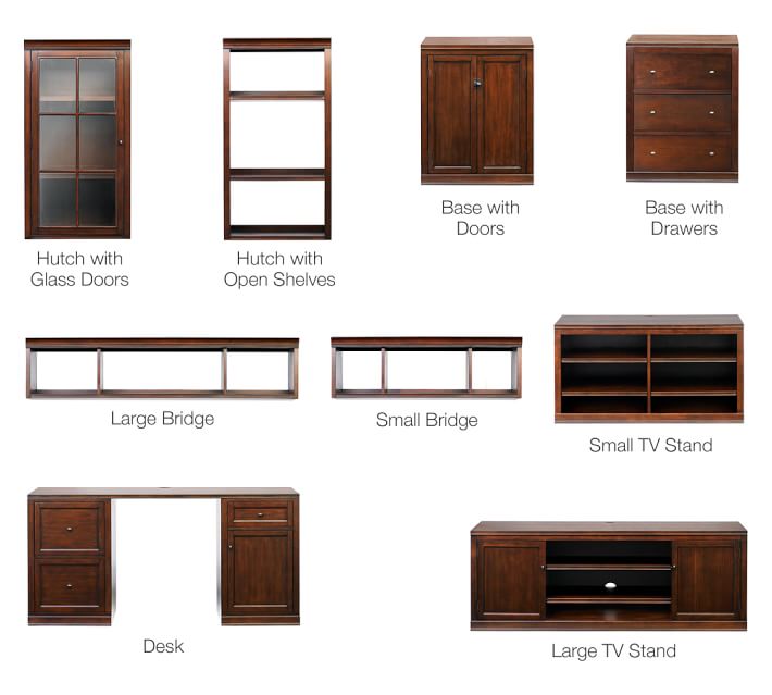 Logan Small TV Stand, Mahogany Stain Pottery Barn