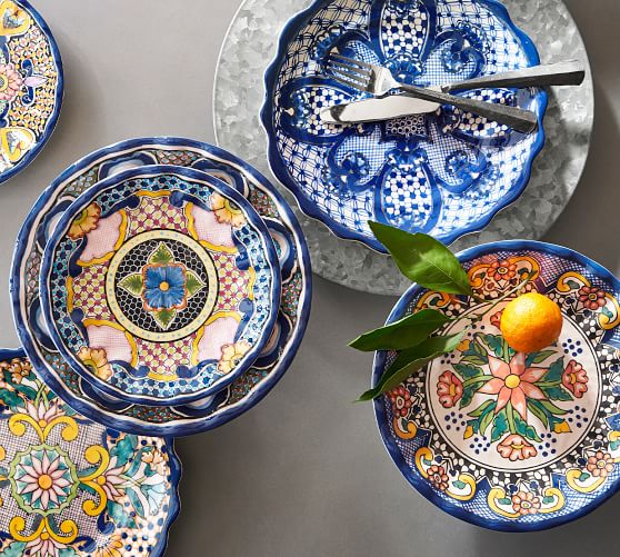 Del Sol Melamine Salad Plates Orted Pottery Barn Del Sol Melamine Salad Plates