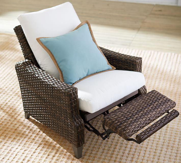 Abrego All Weather Wicker Recliner Pottery Barn Abrego All Weather Wicker Recliner