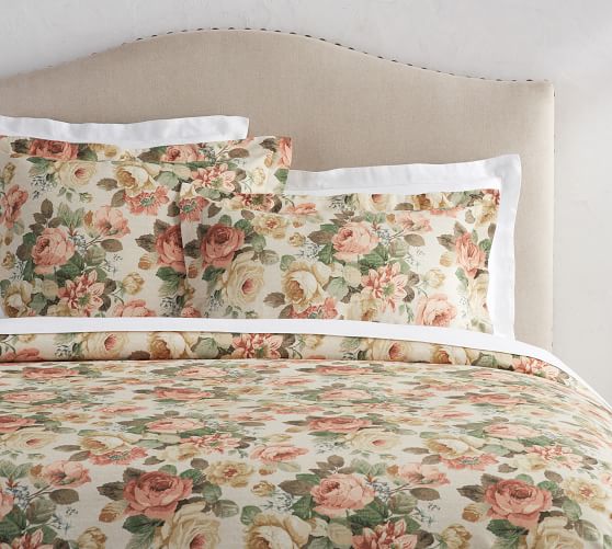 Rita Floral Cotton Patterned Duvet Cover & Sham Pottery Barn