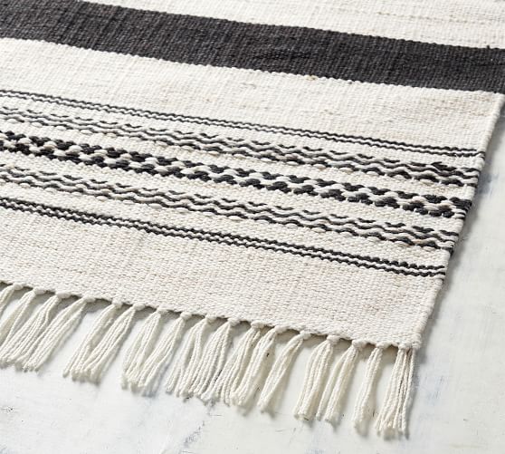 Fabien Synthetic Indoor Outdoor Rug Black Multi Pottery Barn Fabien Synthetic Indoor Outdoor Rug