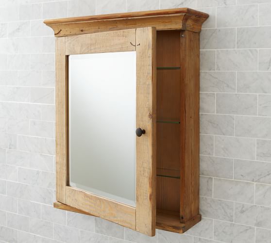 Mason Reclaimed Wood Wall Mounted Medicine Cabinet Wax Pine