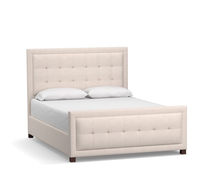 Sidney Tufted Upholstered Platform Bed Pottery Barn