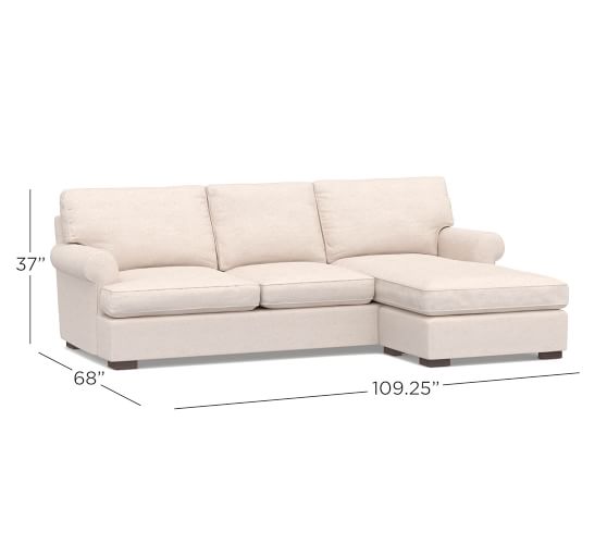 Townsend Roll Arm Upholstered Sofa with Storage Pottery Barn