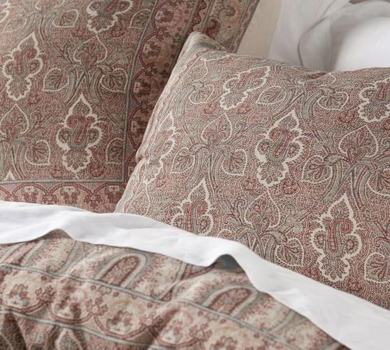 Wylie Paisley Print Cotton Patterned Duvet Cover Sham Pottery Barn