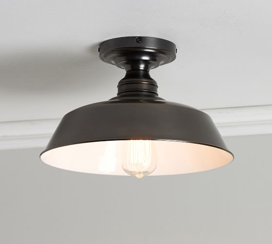Custom Farmhouse Metal Flush Mount Pottery Barn Custom Farmhouse Metal Flush Mount