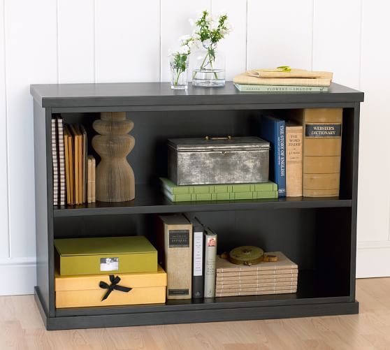 Bedford 2 Shelf Bookcase Black Pottery Barn