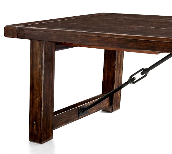 Benchwright Extending Dining Table Alfresco Brown Pottery Barn Benchwright Extending Dining Table