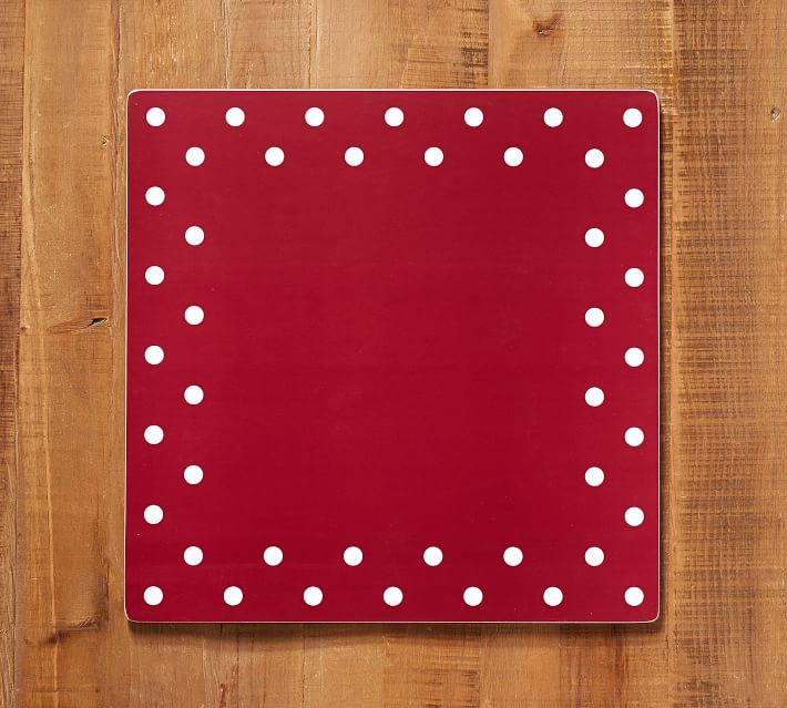 Red Dot Square Cork Placemat, Set of 4 Pottery Barn