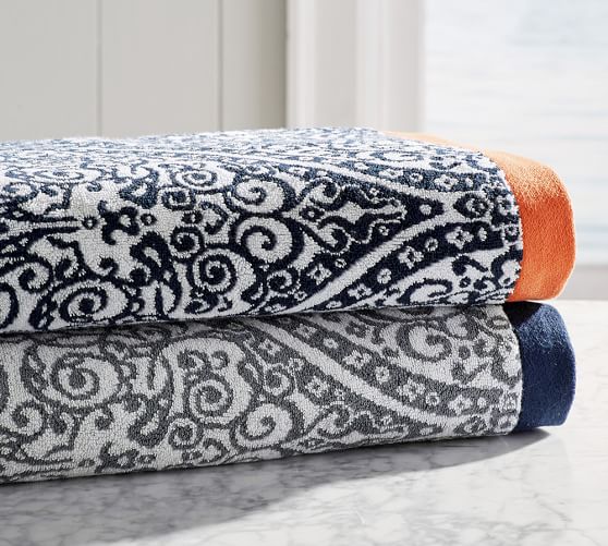 Clarissa Jacquard Bath Towels Pottery Barn