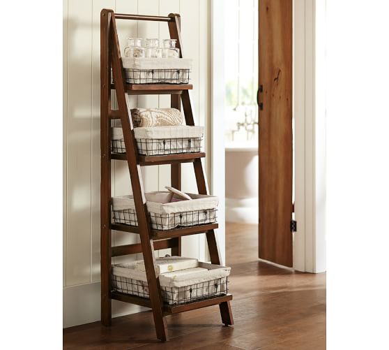 Benchwright Ladder Floor Storage Pottery Barn