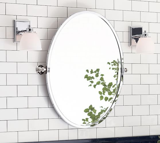 Kensington Pivot Oval Wall Mirror Pottery Barn Kensington Pivot Oval Wall Mirror