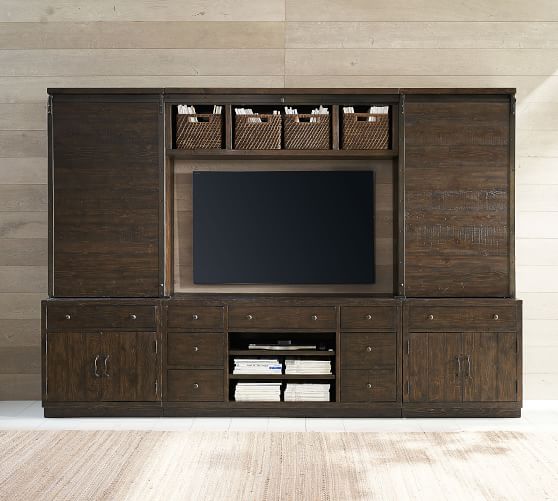 Kenwood Entertainment Center With Bridge Sliding Doors Pottery Bridge Sliding Doors
