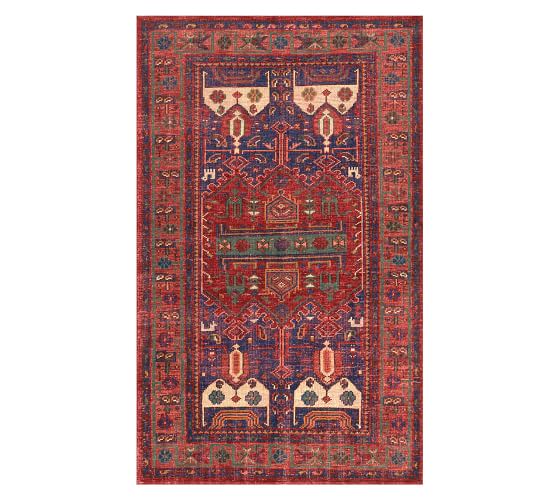 Nicolette Hand Knotted Wool Rug Warm Multi Pottery Barn Nicolette Hand Knotted Wool Rug Warm