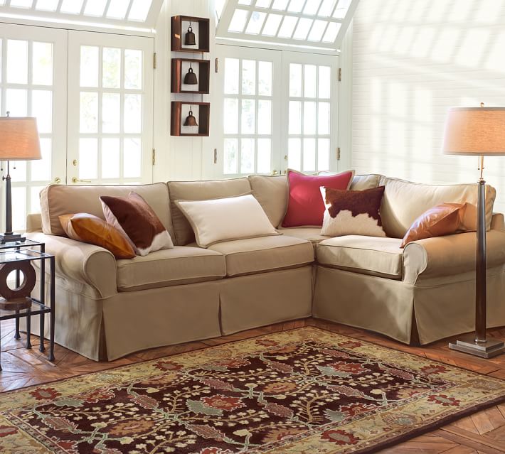 Pb Basic Slipcovered 3 Piece Sectional Pottery Barn Pb Basic Slipcovered 3 Piece