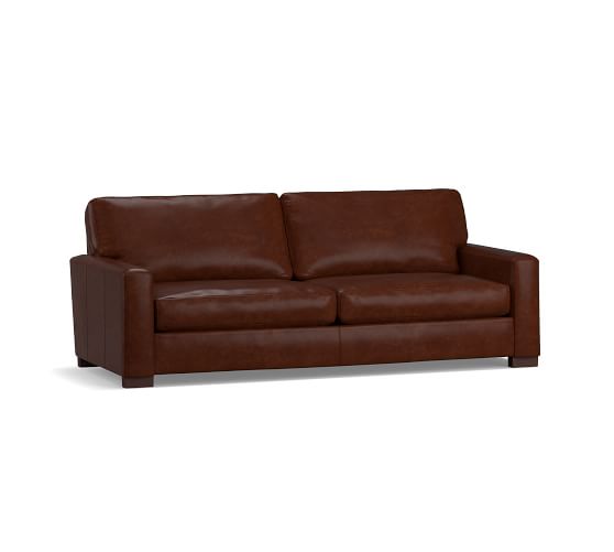 Turner Square Arm Leather Sofa Pottery Barn Turner Square Arm Leather Sofa