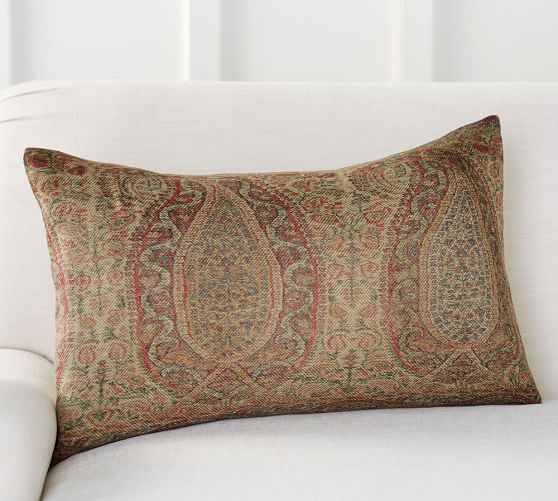 Charlene Paisley Lumbar Decorative Pillow Cover Pottery Barn Charlene Paisley Lumbar Decorative