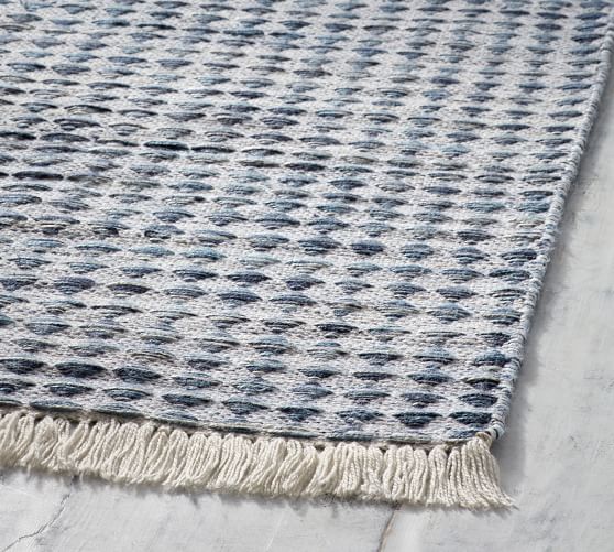 Oden Eco Friendly Indoor Outdoor Rug Blue Pottery Barn