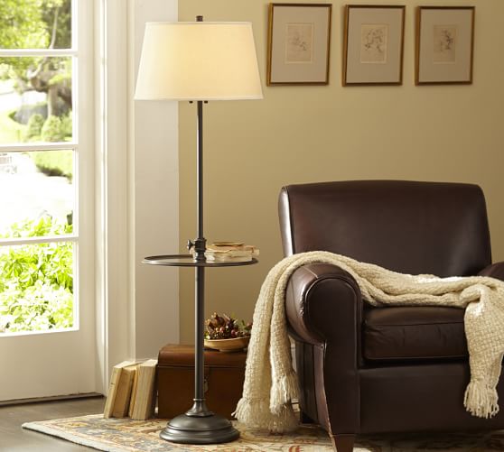 Chelsea Floor Lamp Base With Tray Pottery Barn Chelsea Floor Lamp Base With Tray