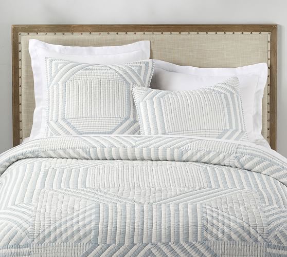 The Emily Meritt Patchwork Stripe Cotton Quilt Sham Pottery Barn